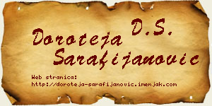 Doroteja Sarafijanović vizit kartica